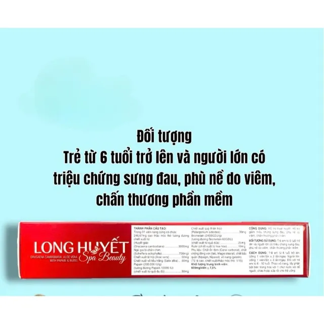 Th&agrave;nh phần sản phẩm Long Huyết Spa Beauty