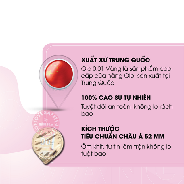 Bao Cao Su G&acirc;n Gai Olo 0.01 V&agrave;ng