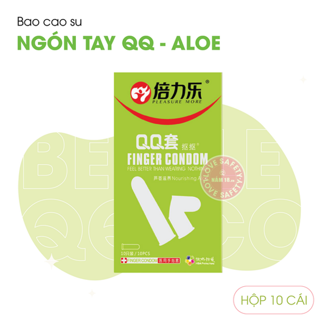 Bao Cao Su Ng&oacute;n Tay Beilile QQ Aloe 3