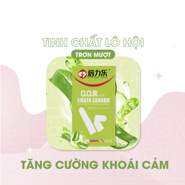 Bao Cao Su Ng&oacute;n Tay Beilile QQ Aloe 2