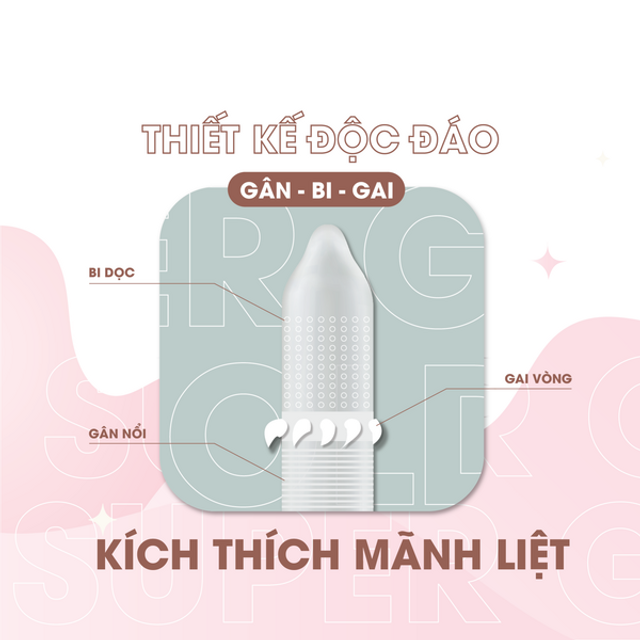 Bao Cao Su Gai Lớn Super Gold - Hộp 2 C&aacute;i Ch&iacute;nh h&atilde;ng