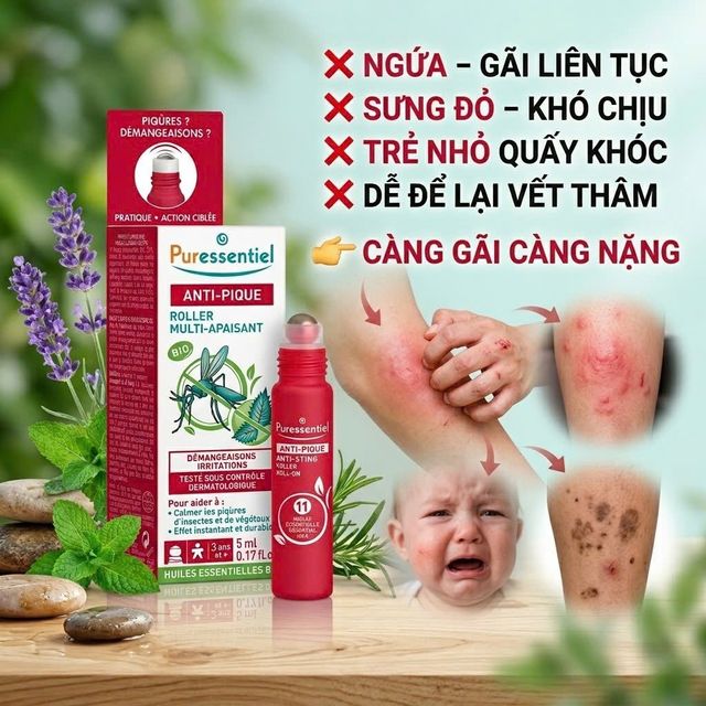 Puressentiel Anti-Pique Organic Multi-Soothing Roller - Hỗ trợ trẻ em