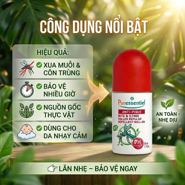 Lăn L&agrave;m Dịu Vết Muỗi Cắn Puressentiel