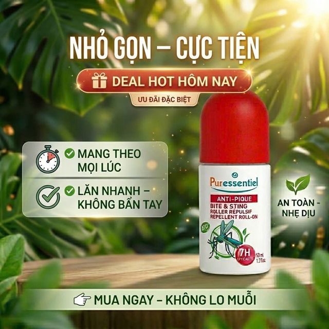 Lăn L&agrave;m Dịu Vết Muỗi Cắn Puressentiel Roll-On
