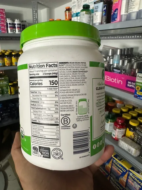 Đạm thực vật hữu cơ Green hương Vani Orgain 462g