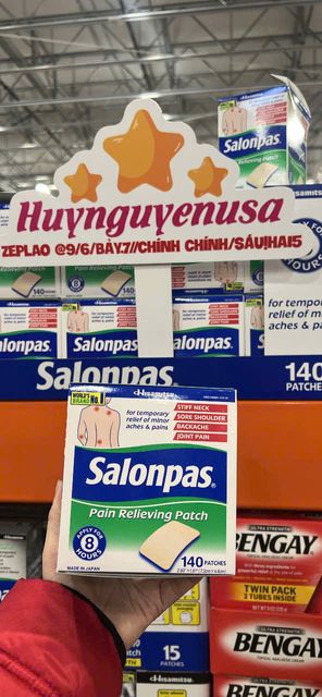 Miếng D&aacute;n Salonpas H&agrave;ng Mỹ 140 Miếng