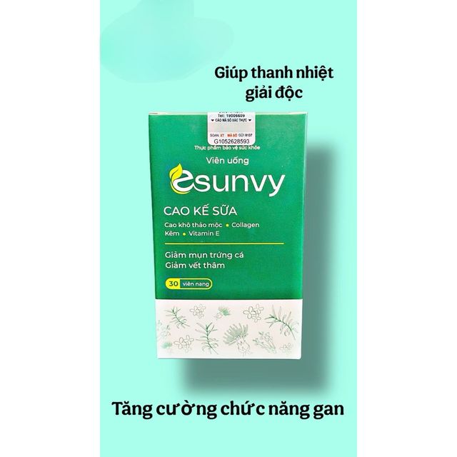 Vi&ecirc;n uống hỗ trợ giảm mụn Esunvy