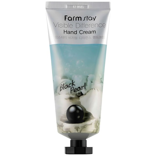 Kem Dưỡng Da Tay Ngọc Trai Đen - Farmstay Visible Difference Hand Cream Black Pearl