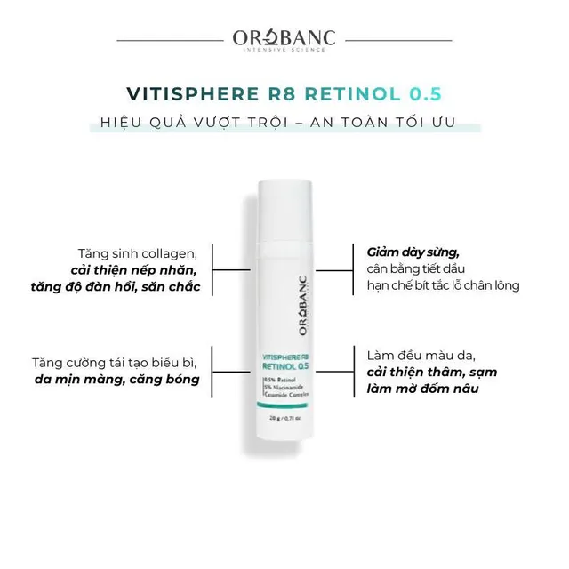 Th&agrave;nh phần Retinol 0.5% Orobanc