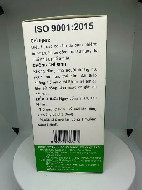 Hộp sản phẩm hỗ trợ ho