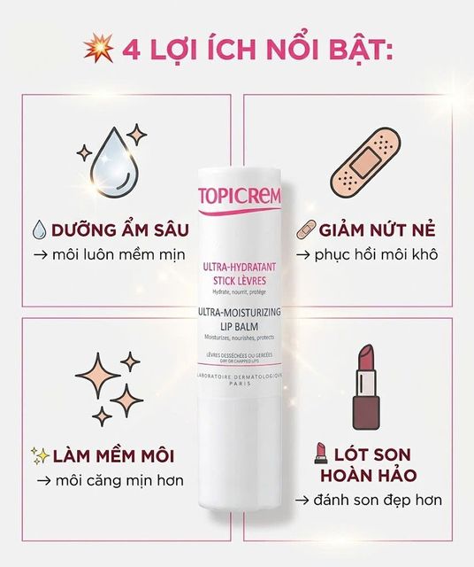Topicrem Ultra Hydratant Stick L&egrave;vres