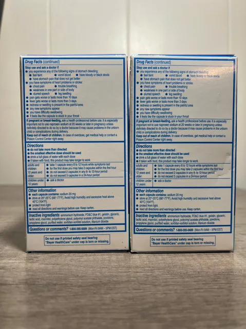 Aleve Liquid Gels 80 vi&ecirc;n h&agrave;ng Mỹ
