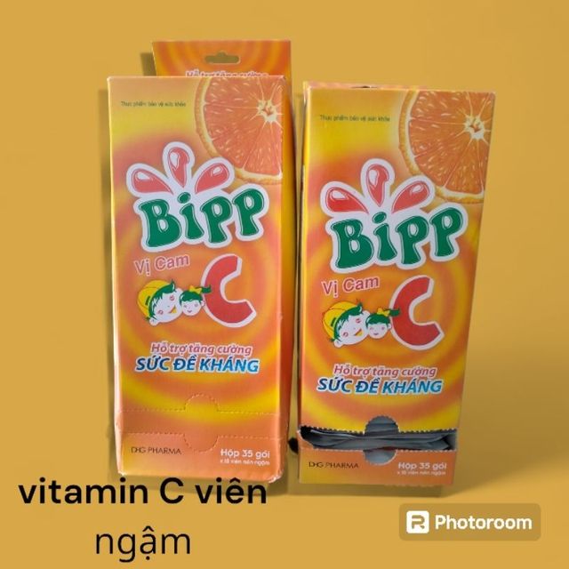 Vi&ecirc;n ngậm vitamin C Bipp vị Cam