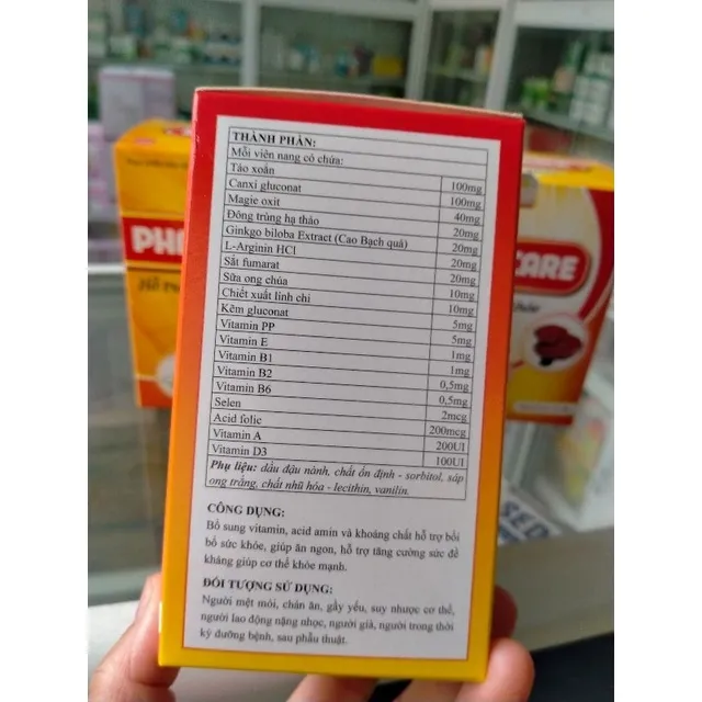 Pharvicare hộp 10 vỉ &times;10 vi&ecirc;n