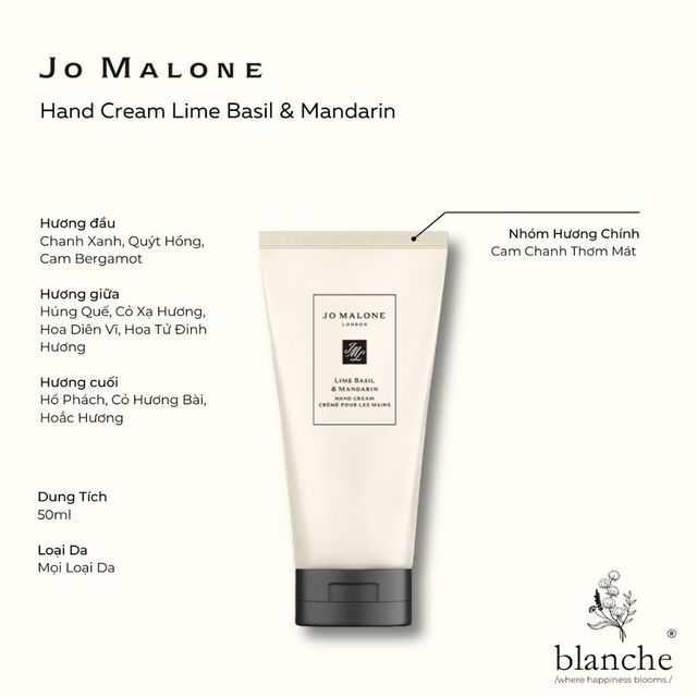 Kem Dưỡng Da Tay Jo Malone Lime Basil & Mandarin Hand Cream