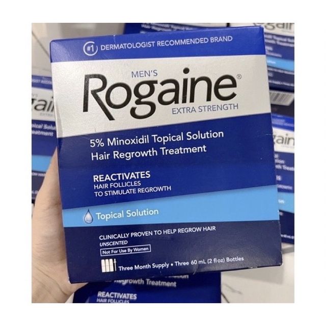 Set 3 chai Men's Rogaine 5% Minoxidil Topical Solution