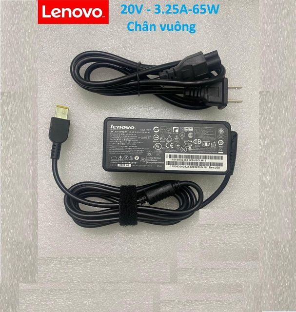 Sạc Laptop Lenovo 20V - 3.25A - 65W Ch&acirc;n vu&ocirc;ng