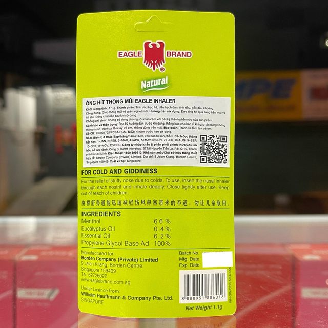 Ống h&iacute;t th&ocirc;ng mũi Eagle Inhaler