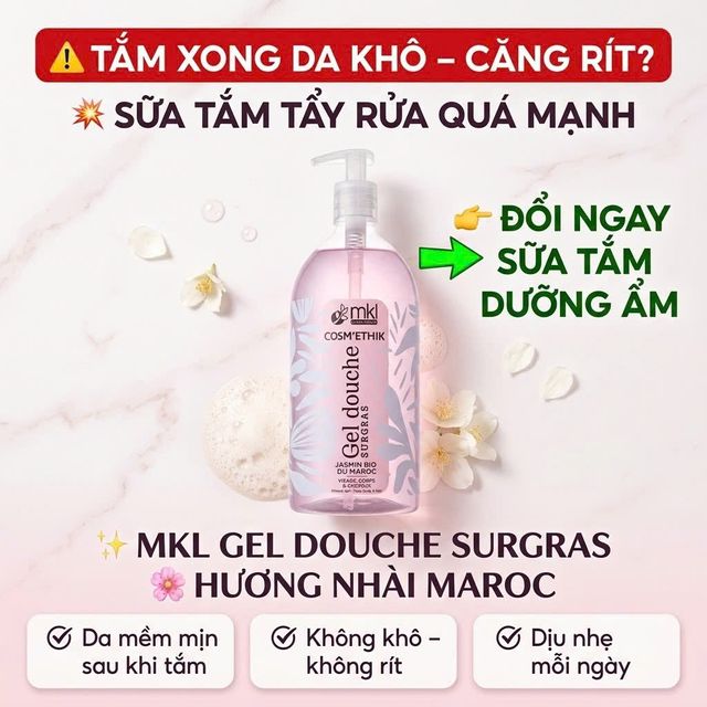 MKL Gel Douche Surgras Sữa Tắm Dưỡng Ẩm