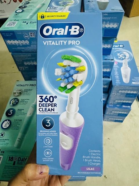 B&agrave;n chải điện Oral B Vitality Pro 3 chế độ l&agrave;m sạch thiết kế th&ocirc;ng minh