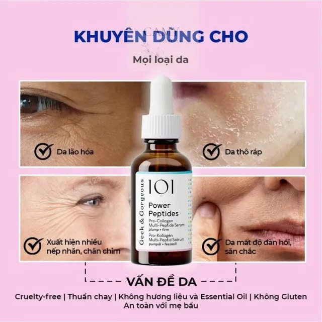 Tinh Chất K&iacute;ch Th&iacute;ch Tăng Sinh Collagen - Geek & Gorgeous