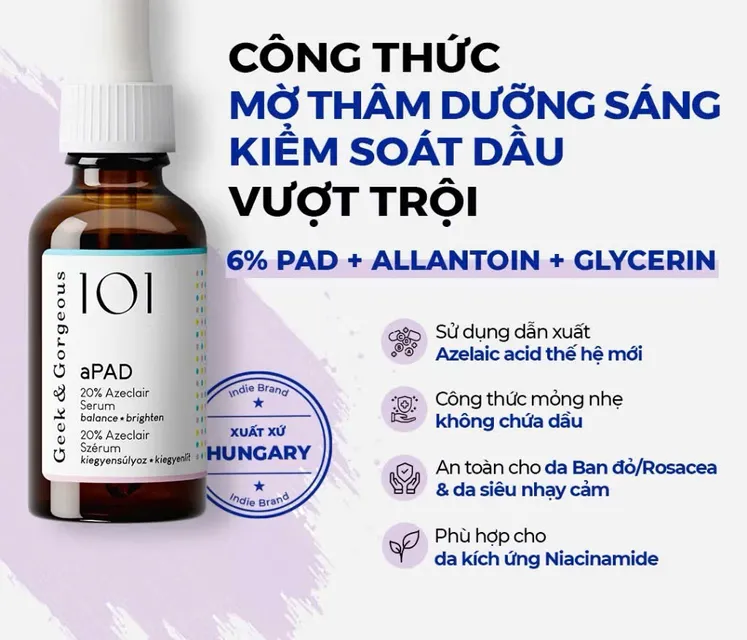 Bộ Đ&ocirc;i Tinh Chất Hỗ Trợ Giảm Mụn Mờ Th&acirc;m, Dưỡng Da S&aacute;ng Khỏe Geek & Gorgeous B-Bomb