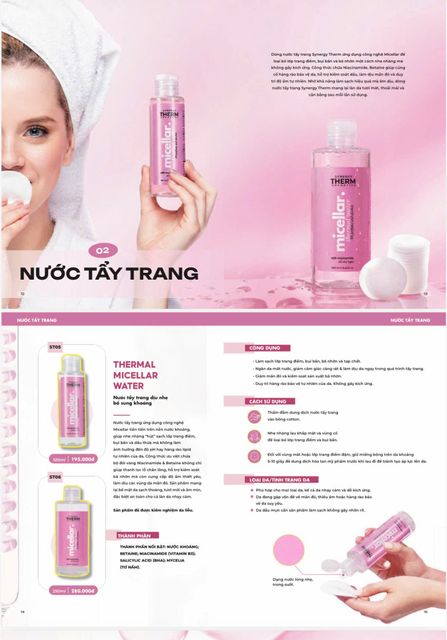 Gi&aacute; giải quyết dinh dưỡng nước tẩy trang