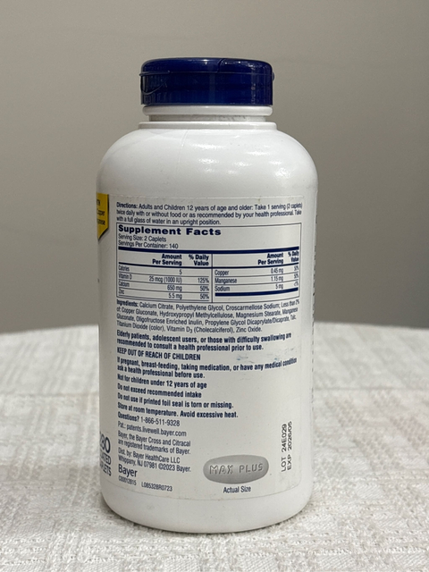 Vi&ecirc;n uống bổ sung canxi CITRACAL Maximum Calcium Citrate 280v