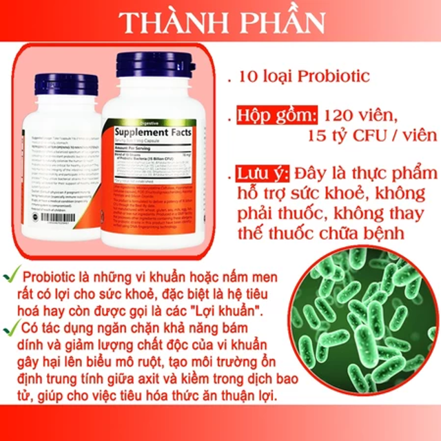 Vi&ecirc;n uống Probiotic phức hợp hỗ trợ sức khỏe