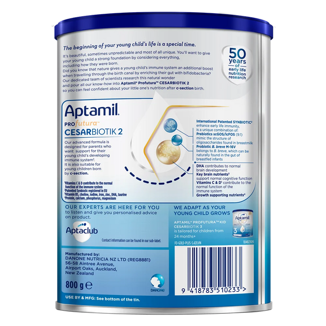 Sữa Aptamil Profutura Cesarbiotik 2 800g
