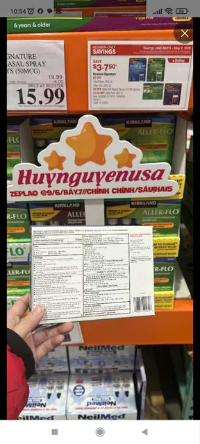 Xịt giải quyết vi&ecirc;m xoang Kirkland Aller.CUA MY