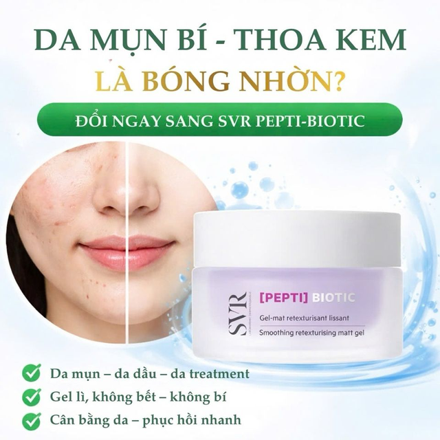 C&aacute;ch sử dụng Kem Dưỡng Ẩm Phục Hồi SVR Pepti-Biotic