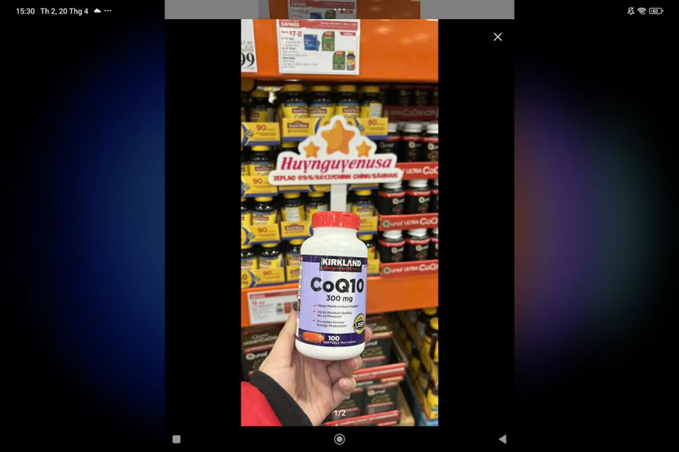 Hỗ trợ tim mạch Kirkland Signature CoQ10