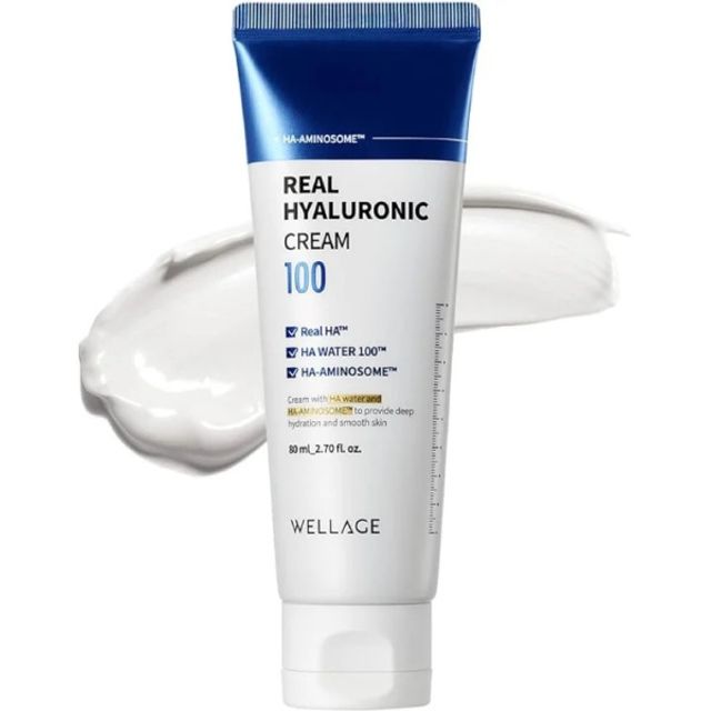 (80ml) Kem Dưỡng ẩm, Làm Dịu Da Wellage Real HYALURONIC 100 Cream Chính Hãng