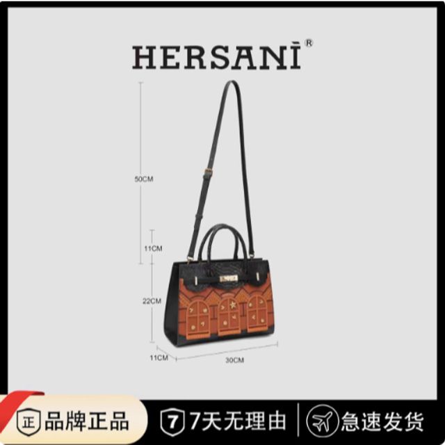 T&uacute;i x&aacute;ch HERSANI phối cam đen