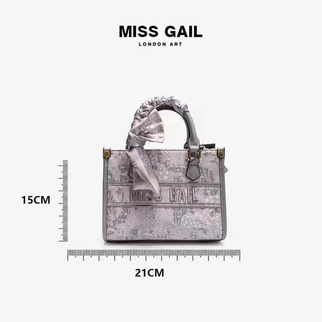 T&uacute;i tote th&ecirc;u hoa 2 M&Agrave;U tinh tế MISS GAIL