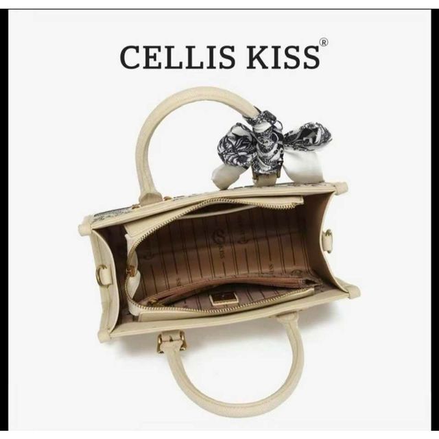 T&uacute;i x&aacute;ch nữ CELLIS KISS d&aacute;ng c&ocirc;ng sở nhỏ, M&agrave;u kem bag, Sang trọng