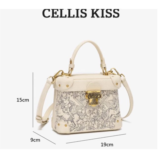 T&uacute;i x&aacute;ch Nữ CELLIS KISS Hộp Chữ Nhật Th&ecirc;u 1