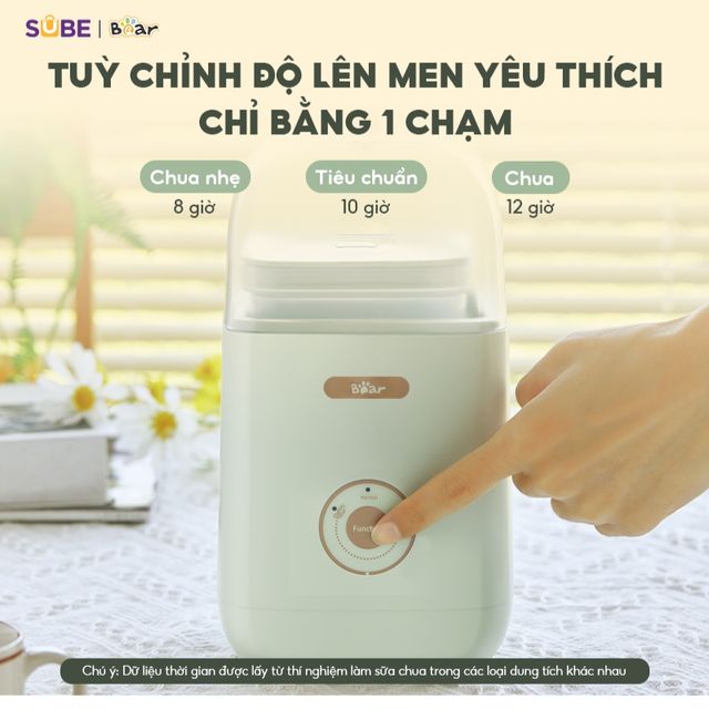 M&aacute;y l&agrave;m sữa chua Bear SB-SC12C c&oacute; 3 chế độ t&ugrave;y chỉnh