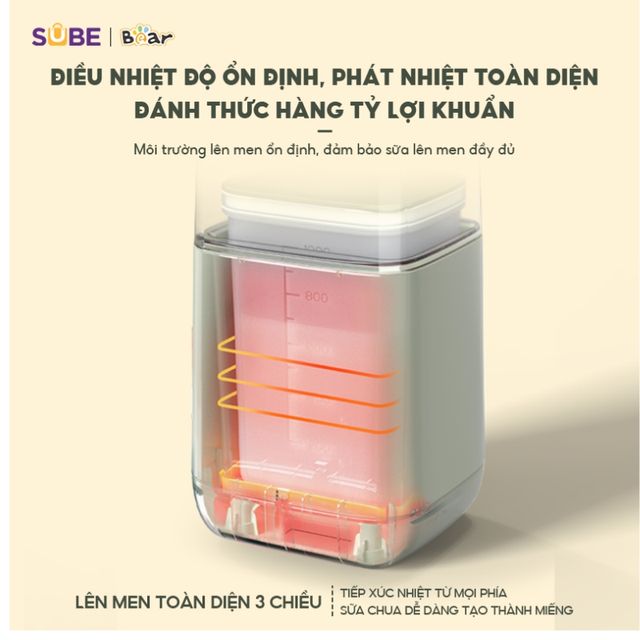 Phương ph&aacute;p ủ đặc biệt của m&aacute;y l&agrave;m sữa chua Bear SB-SC12C