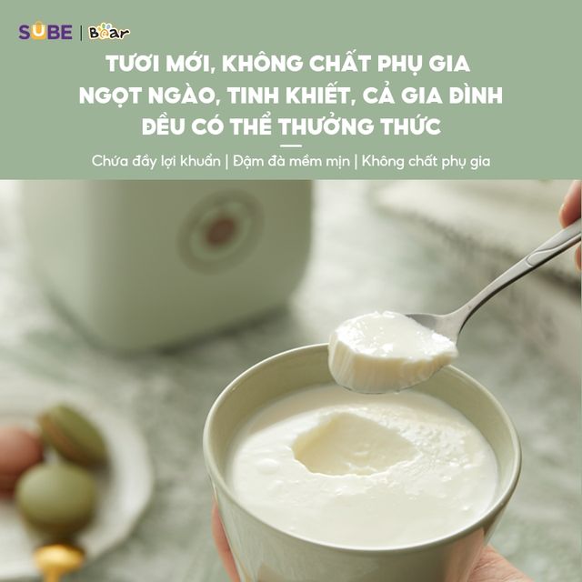 L&agrave;m sữa chua tươi mới với m&aacute;y l&agrave;m sữa chua Bear SB-SC12C