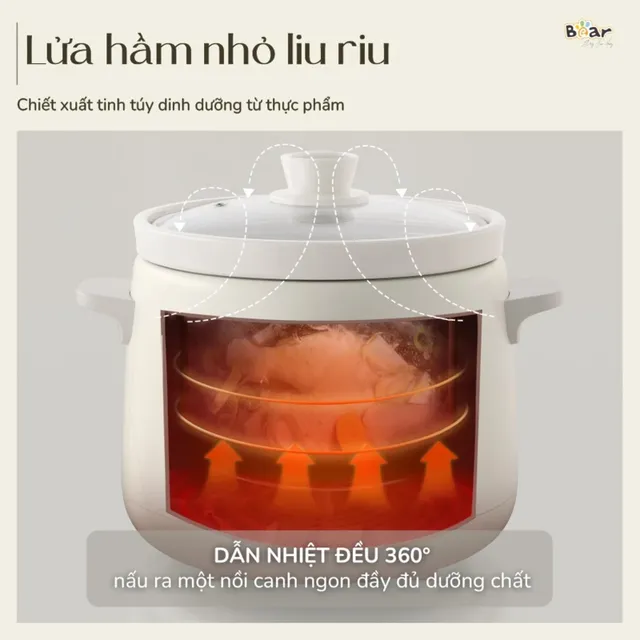 Nồi nấu chậm Bear 1.5L SB-NNC15