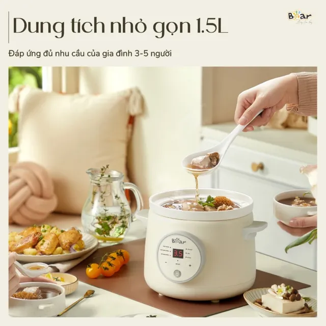 Nồi nấu chậm Bear 1.5L SB-NNC15