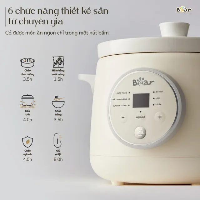 Nồi nấu chậm Bear 1.5L SB-NNC15