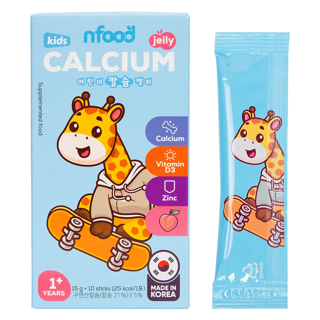 Thực phẩm bổ sung thạch Calci trẻ em NFood hương đ&agrave;o