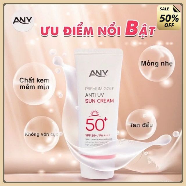 Kem Chống Nắng N&acirc;ng T&ocirc;ng ANY Premium Golf Anti UV Sun Cream Tone Up SPF50++ 60ml