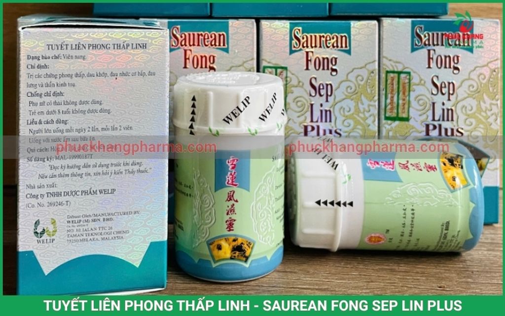 (Auth 100%) Viên Uống Đau Nhức Xương Khớp Saurean Fong Sep Lin Plus - hình ảnh thực tế
