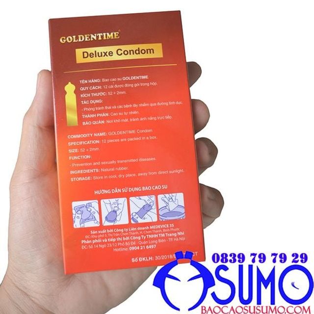 Bao cao su Goldentime Trơn Đỏ