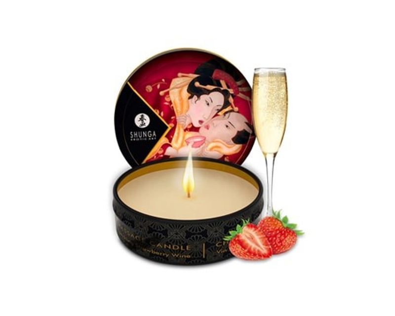 (Chính hãng) Gel bôi trơn Nến Massage Shunga Champagne & Strawberry