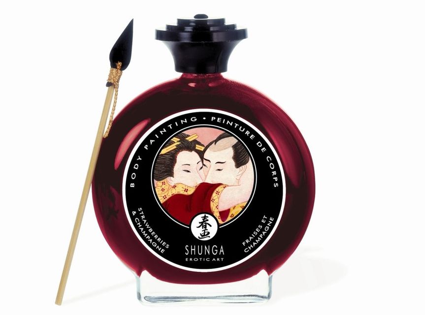 (Chính hãng) Gel bôi trơn Nến Massage Shunga Champagne & Strawberry - hình ảnh thực tế